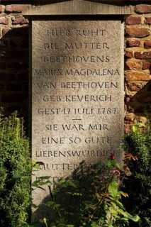 Resting place of Maria Magdalena van Beethoven, Beethoven's mother, Old Cemetery, Bonn, North