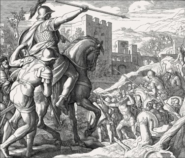 Fall of Ai, Old Testament, by Julius Schnorr von Carolsfeld, 1860
