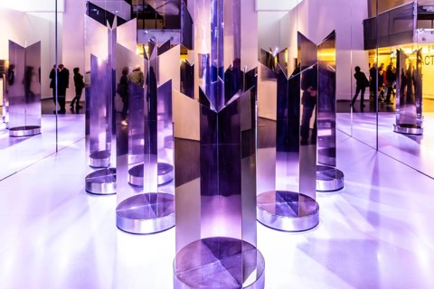 Kunsthal with temporary exhibition 100 Years of Kinetic Art, kinetic art with light effects,