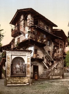Baveno, Casa Morandi, Lago Maggiore, Italy, Lake Maggiore, Italy, Historic, digitally restored