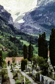 Virgin from a cemetery in Grindelwald, Canton Bern, Switzerland, Europe 1961