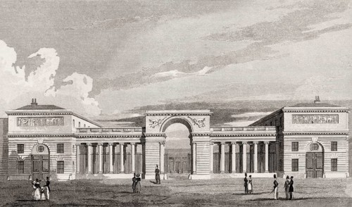 The Palais de la Légion d'honneur, Paris, antique steel engraved print, 1831