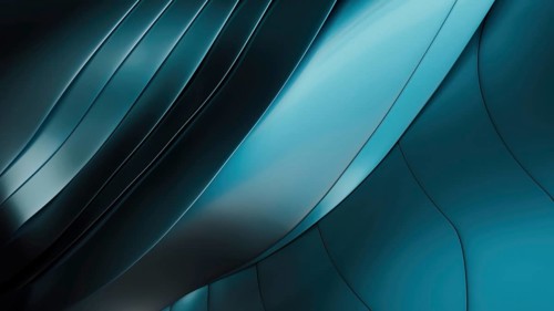 A captivating abstract image featuring smooth, flowing metallic blue waves with soft gradients in