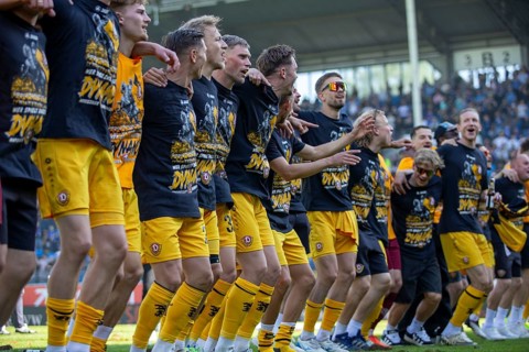 Football 3rd division, 2024/25 season, matchday 37: Waldhof Mannheim vs Dynamo Dresden***The