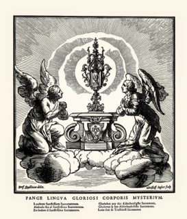 Two angels praying in front of a monstrance, Christoffel Jegher, 17th century, digitally restored