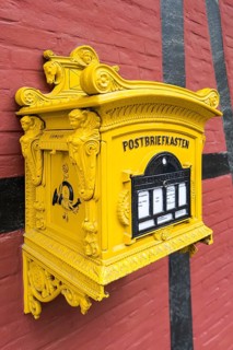 Old letterbox, post, mail, communication, analogue, letter, correspondence, Rheda,
