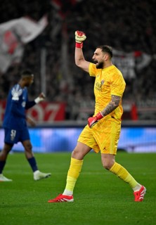 Goal celebration Goalkeeper Gianuigi Donnarumma FC Paris Saint-Germain PSG (01) Gesture Gesture