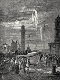 The lifeboat 'Quiver', Margate Lifeboat Station, 19th Century, Kent, England, United Kingdom