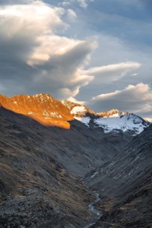 Evening mood, mountains in Ötztal, Tyrol, Austria