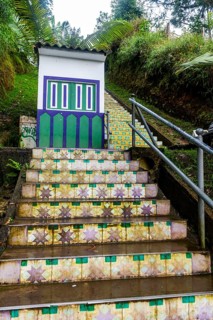 Tiled steps, Unesco site coffee cultural landscape, Salento, Colombia