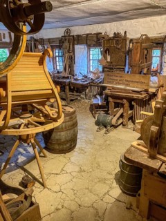 View of a former carpenter's workshop in the Neuhausen open-air museum, Neuhausen ob Eck,
