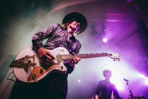 Singer Justin Hawkins from The Darkness live on Dreams On Toast Tour at Metropol Berlin on 10