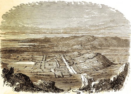 Ruins at the site of ancient Ephesus, the revelation of the Apostle John, chapter 2, verse 1, New