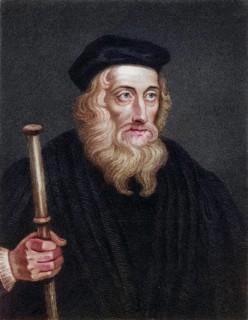 John Wycliffe (ca. 1329-1384), English reformer. Leader of the Lollarden (Mumblers) . Questioned