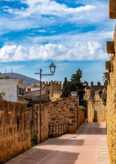 Medieval Walls, the city wall of Alcudia, Majorca, Spain