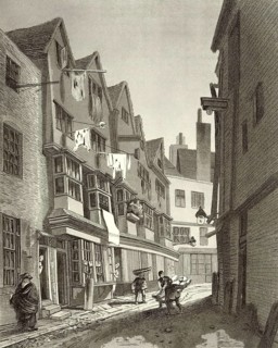 Thieving Lane from King Street, London, England, 1807