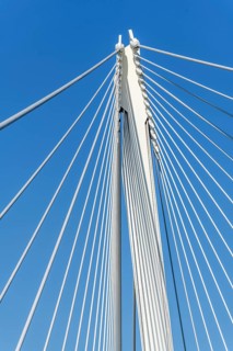Die Deux-Rives-Fußgängerbrücke zwischen Deutschland und Frankreich in Kehl und Straßburg, ein