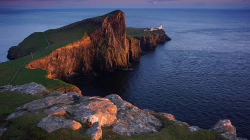 Scotland, Great Britain, Europe, Isle of Skye, Neist Point, lighthouse, Nest Point Lighthouse