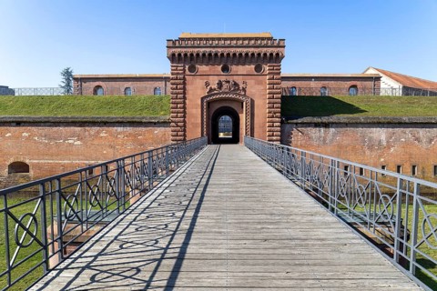 Historic fortress gate of Germersheim Fortress