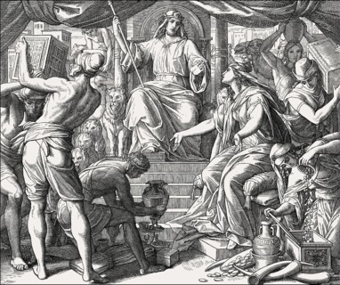 King Solomon and the Queen of Sheba, Old Testament, by Julius Schnorr von Carolsfeld