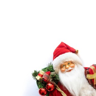 A typical Santa Claus, figure, cutout, Merry Christmas, portrait, gifts, studio, Baden-Württemberg,