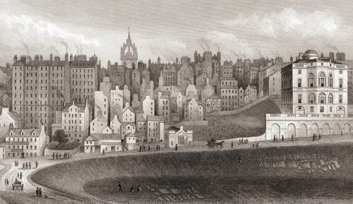 Part of the Old Town, Edinburgh, Scotland, 19th century, from Modern Athens by Th. H. Shepherd