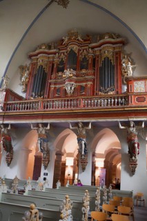 The abbey church, St. Stephanus and St. Vitus, Abbey Castle Corvey in Hoexter, Weserbergland, North