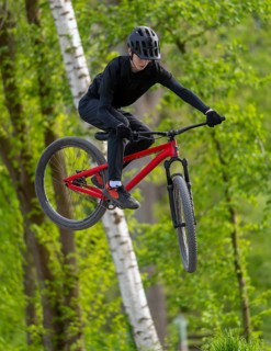 Mountain biker on the jump