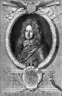 Historische Zeichnung, Portrait von Friedrich I. in Preußen, 1657 - 1713, der erste König in