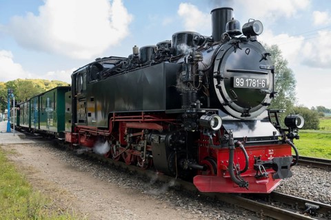 Historic Steam Railway, Rasender Roland Narrow Gauge Railway, Rügensche Bäderbahn, Sellin Ost