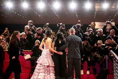 Gemma Chan, Beth de Araujo and Channing Tatum on the Red Carpet at the premiere of the film