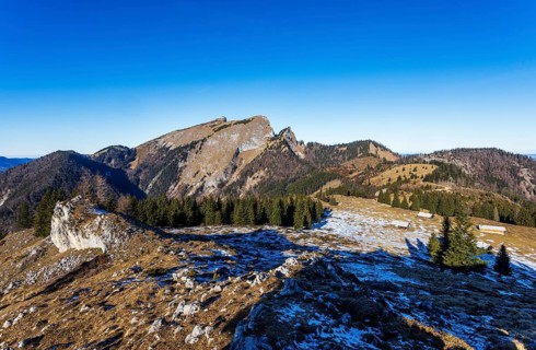 Sankt Wolfgang, Vormaueralm with Schafberg, Osterhorn Group, Salzkammergut, Upper Austria, Austria