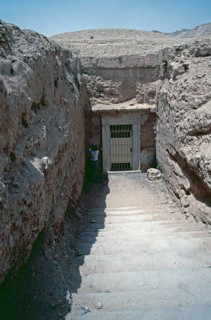 Hypogeum, underground burial chamber of the Three Brothers, Palmyra, Syria, May 1987, vintage,