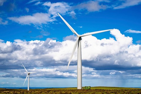 Wind Farm in southeast Scotland, UK