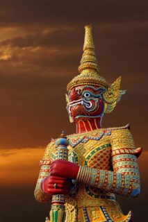 Yak, Yaksa, Teppanom, temple guardian in Thailand, Pattaya, Chon Buri, Chon Buri, Thailand