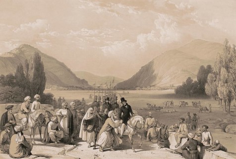 Surrender of Dost Mahommed Khan, to Sir William Hay MacNaghten Bart, at the entrance into Caubul