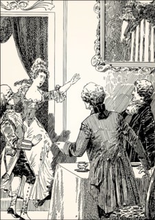 The Abbé and Therese, scene from the novel Wilhelm Meister's Apprenticeship, Wilhelm Meisters