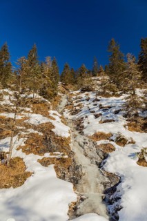 Frozen waterfall in the Eng valley