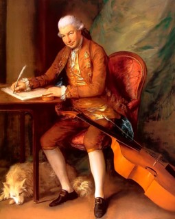 Carl Friedrich Abel, 1723 – 1787, German composer, digitally edited according to a painting by