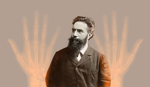 Portrait of Wilhelm Conrad Röntgen, 1845 – 1923, German mechanical engineer and physicist,