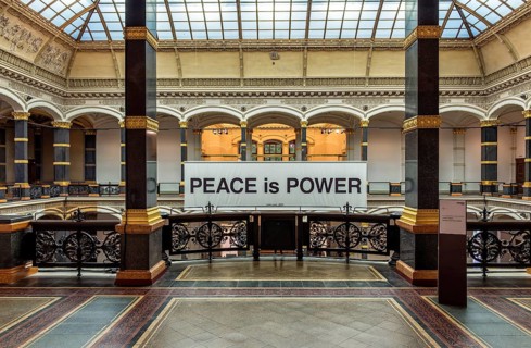 Gropius Bau Berlin, interior view with the exhibition Peace is Power, Yoko Ono, Berlin, Germany