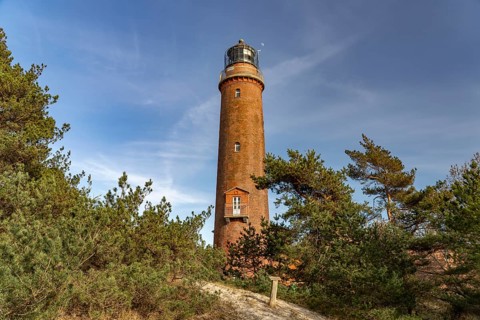 The Darßer Ort lighthouse at the tip of the Fischland-Darß-Zingst peninsula near Prerow,