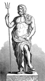 Poseidon, God of the seas, earthquakes, and tidal wave