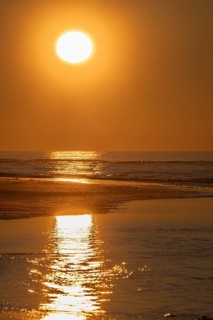Sunset on the North Sea, Amrum, Schleswig-Holstein, Germany