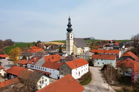 Drone photography, location photography, Waldzell, Innviertel Upper Austria, Austria