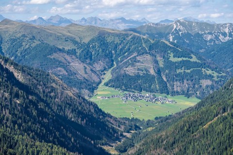 View of the village, Obertilliach, Carinthia, Austria