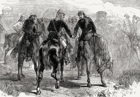 British military leaders on horseback, 19th century