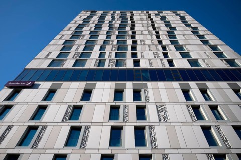 Exterior view of Adina Apartment Hotel, Hotel Premier Inn, Mailänder Platz, Europaviertel,