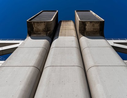 Detail photo ICC, vacant International Congress Centre in Berlin Charlottenburg, Germany