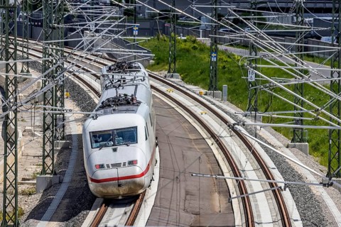 First test run on the new railway line between Stuttgart Airport and Wendlingen. This further
